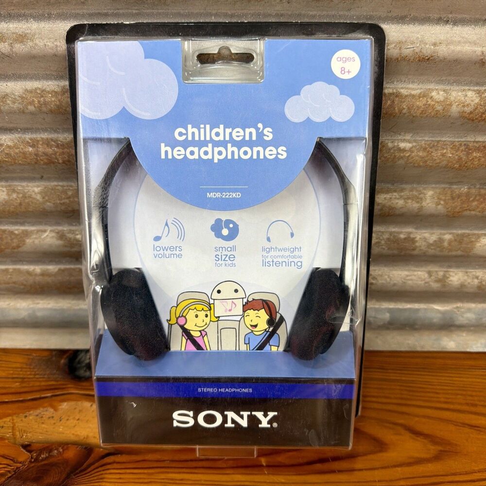 Sony Children's Stereo Headphones - Black (MDR-222KD) NEW!